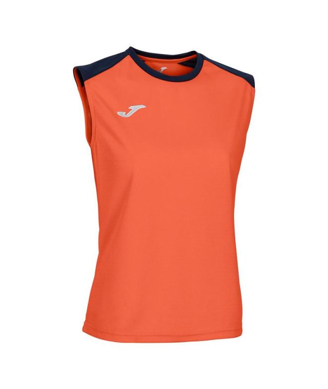 Camiseta Joma Mulher Braçadeiras Eco Championship Marinha Fluor Laranja