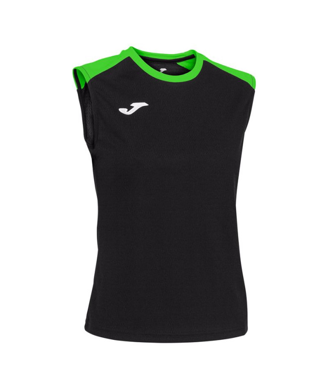 Camiseta Tirantes Joma Eco Championship Mujer Negro Verde Fluor