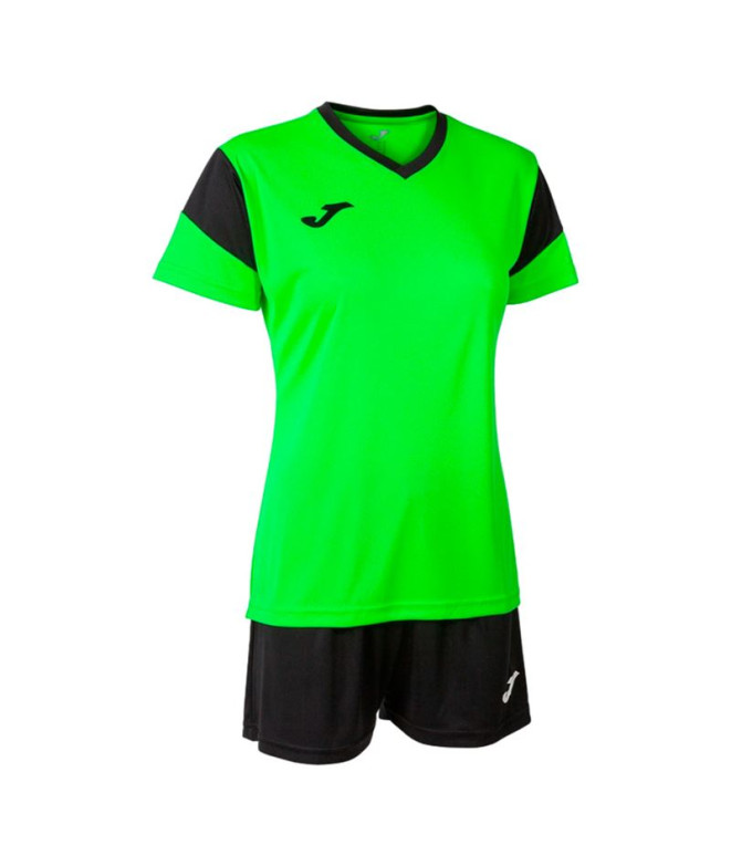 Conjunto Futebol Joma Mulher de Phoenix Black Green