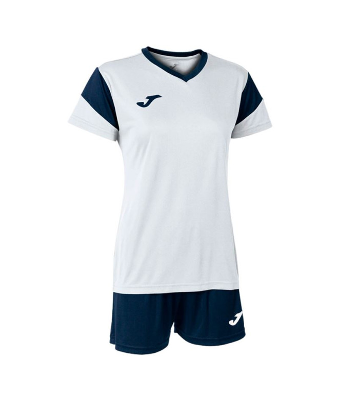 Conjunto de Fútbol Joma Phoenix Mujer Blanco Marino