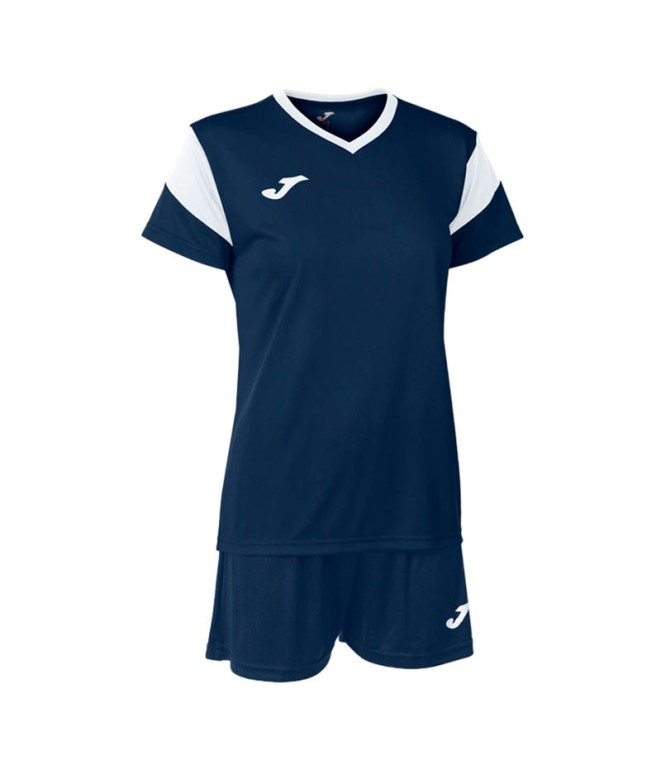 Conjunto de Fútbol Joma Phoenix Mujer Marino Blanco