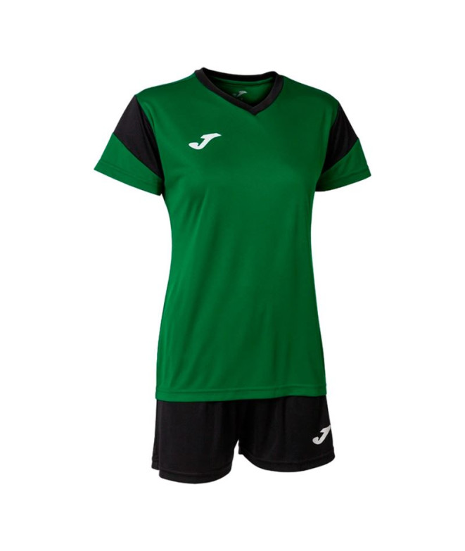 Conjunto Futebol Joma Mulher de Phoenix Black Green