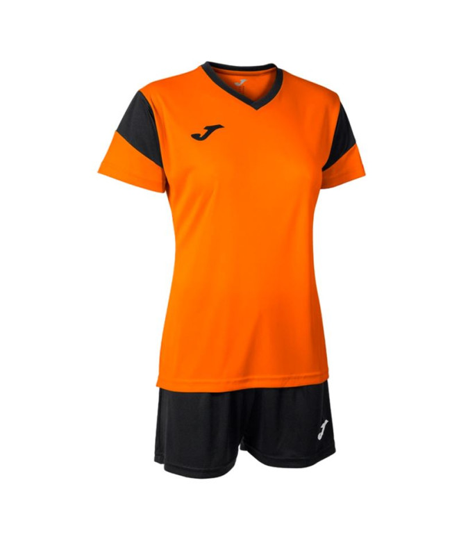 Conjunto Mulher de Futbol Phoenix Preto Laranja