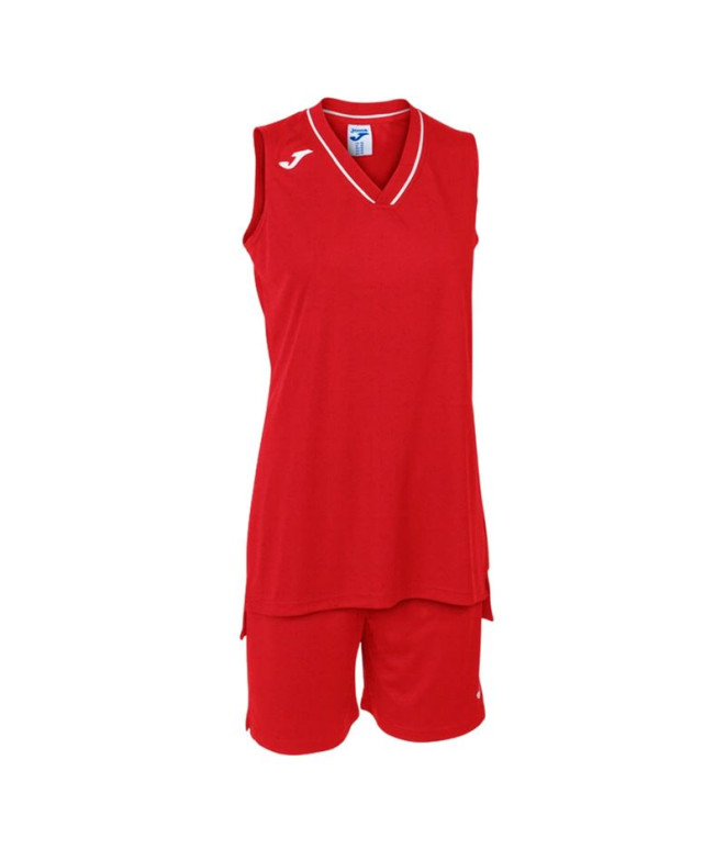 Conjunto Basquetebol Joma Mulher de Atlanta Branco Vermelho