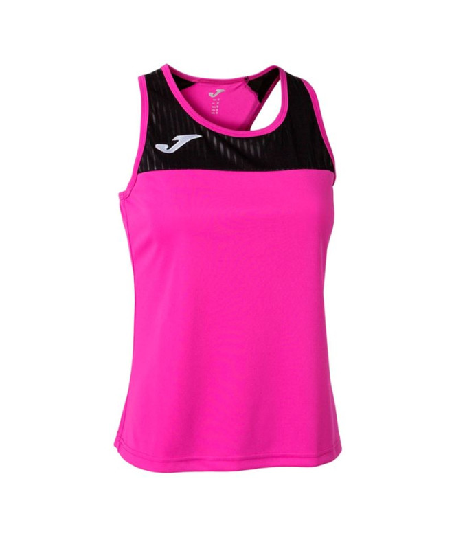 Camiseta de Tenis Tirantes Joma Montreal Mujer Rosa Flúor Negro