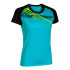 Camiseta Running Joma by Elite X Short Sleeve Turquesa Fluorine Preto Menina