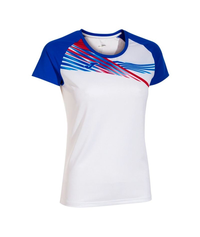 Camiseta Running Joma de Elite X Short Sleeve Branco Royal Branco Menina