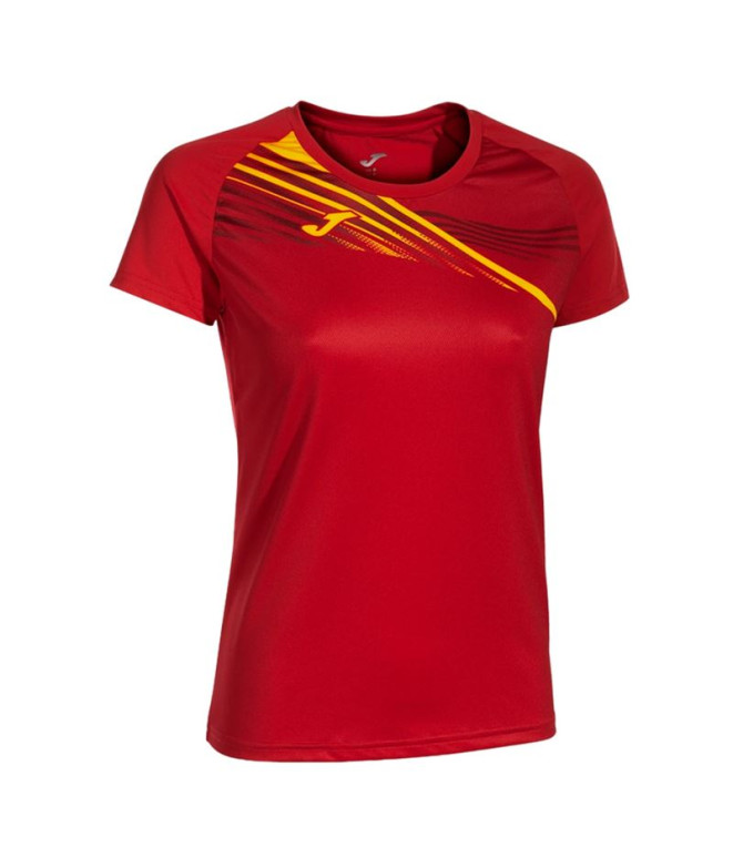 Camiseta Running Joma de Manga curta Elite X Vermelho Menina