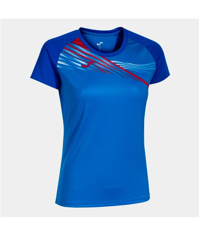 Camiseta Running Joma de Manga curta Elite X Royal Menina