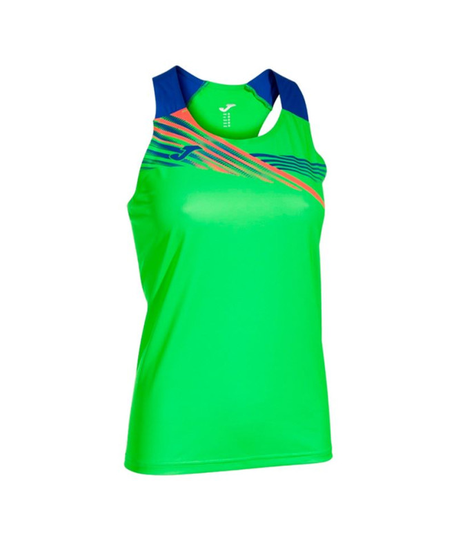 Camiseta Running Joma por Elite X Fluor Royal Green Suspenders Menina