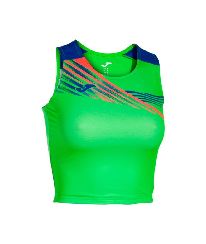 Top Running Joma por Elite X Verde Flúor Royal Menina