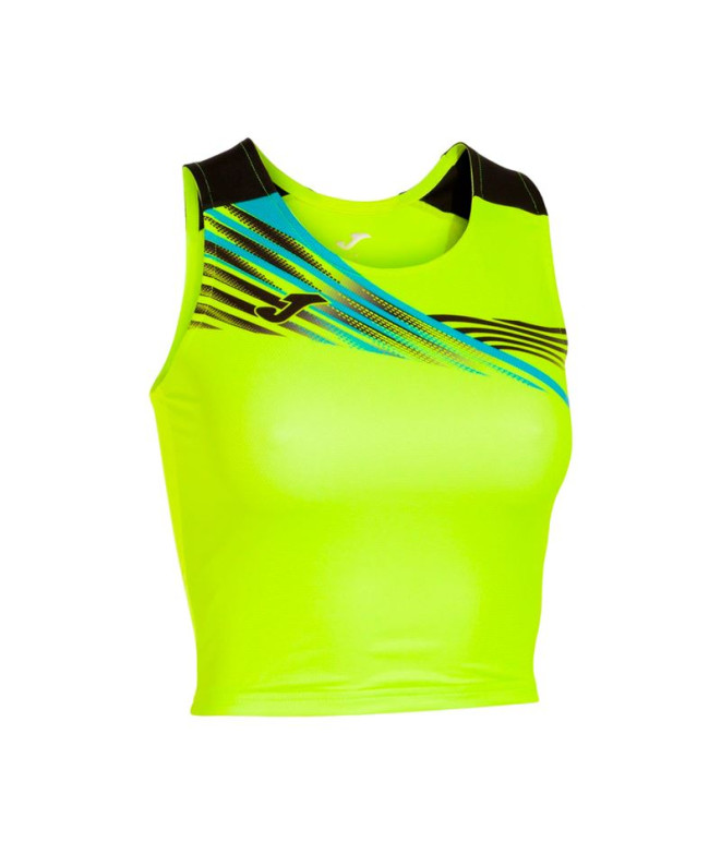 Top Running Joma de Elite X Amarelo Fluor Preto Menina