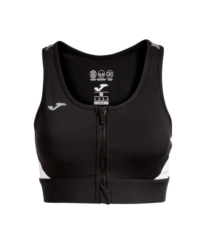 Top Running Joma do Sport R-Night Preto Preto Branco Mulher