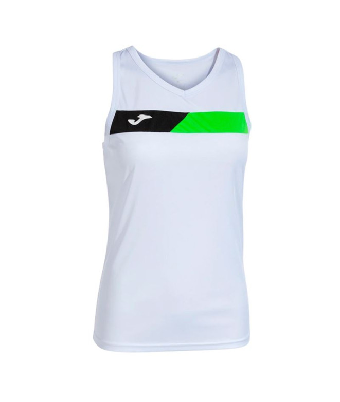 Camiseta Pádel Joma Court from Sem mangas Branco Fluor Verde Preto Menina