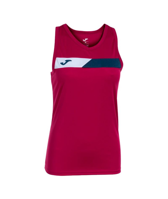 Camiseta Pádel Joma Court de Sem mangas Crimson Navy White Menina