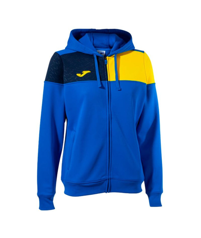 Veste Football Joma by Hooded Crew Vroyal Yellow Marine Fille