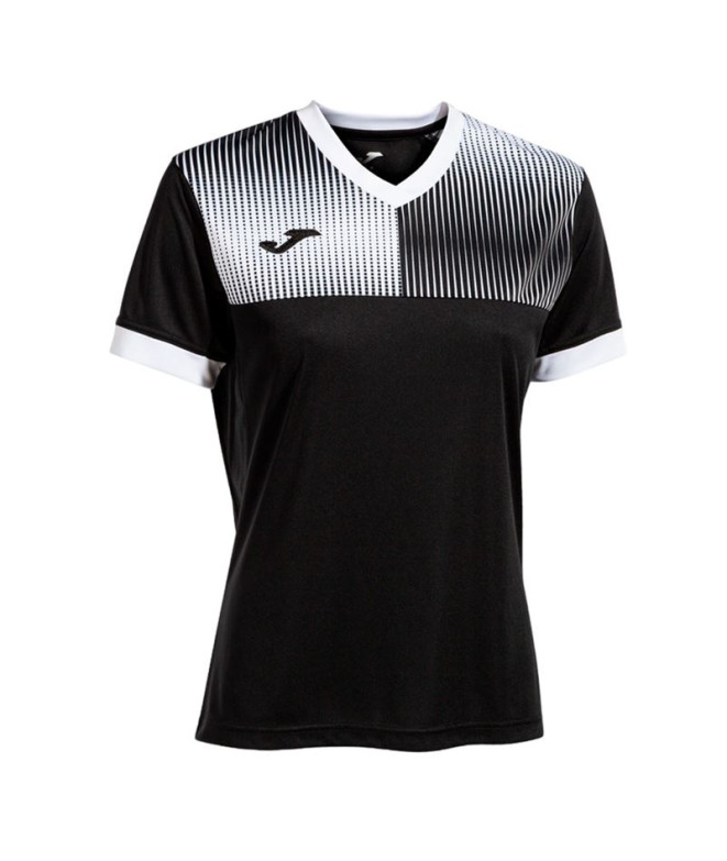 T-shirt Football Joma by Short Sleeve Eco Superblack White Superblack Short Sleeve Fille