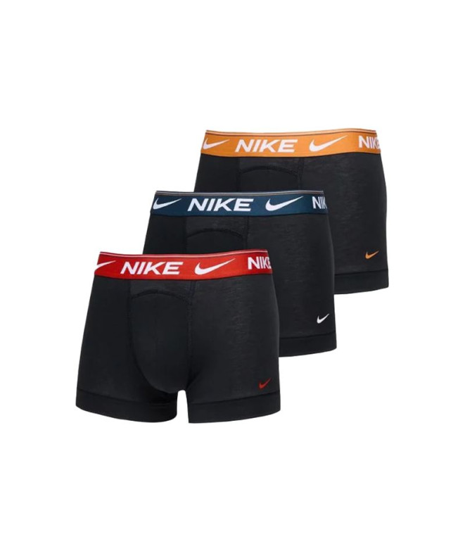 Cuecas Nike Homem Baú 3Pk Preto/Vermelho