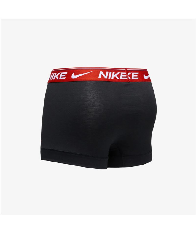 Cuecas Nike Homem Baú 3Pk Preto/Vermelho