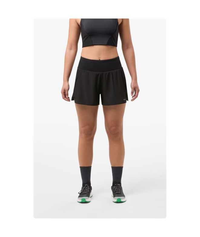 Pantalón de Trail Nnormal Race Shorts Mujer Negro