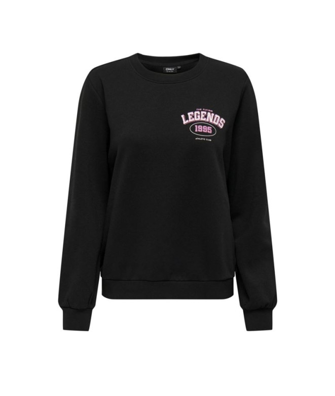 Sudadera Only Onlkimmie L/S O-Neck Negro Mujer