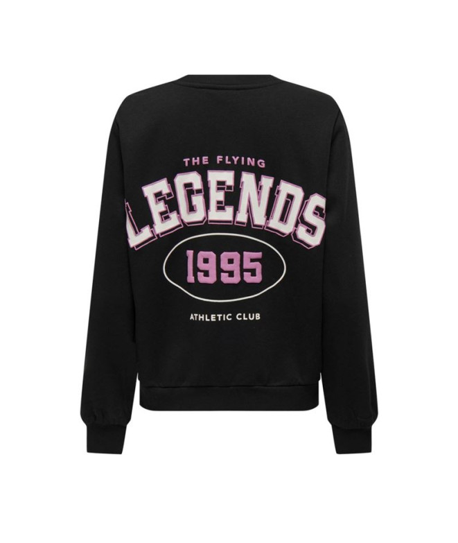 Sweat Only Onlkimmie L/S O-Neck Noir Femme