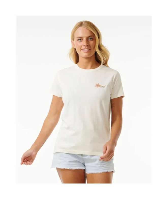 Camiseta Rip Curl Mulher Osso padrão Wild Bloom