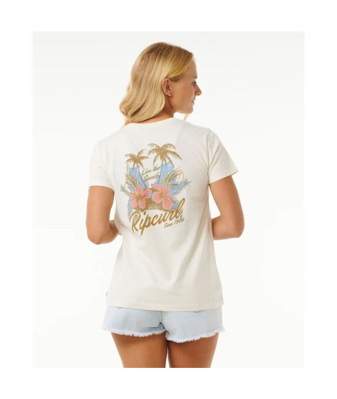 T-shirt Rip Curl Femme Wild Bloom Standard Bone