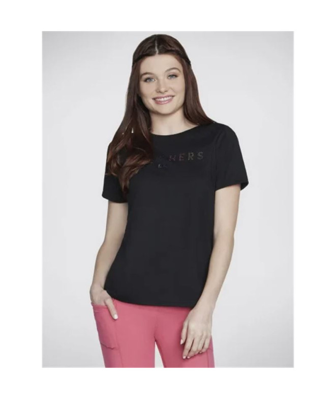 Camiseta de Fitness Skechers Shine Mujer Negro