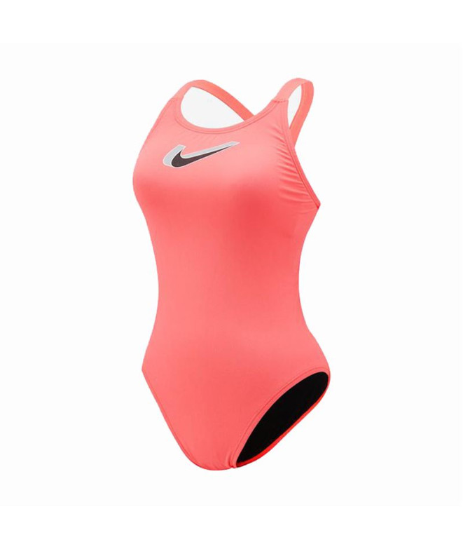 Bañador de Natación Nike Hydrastrong 3D Swoosh Mujer Hot Punch