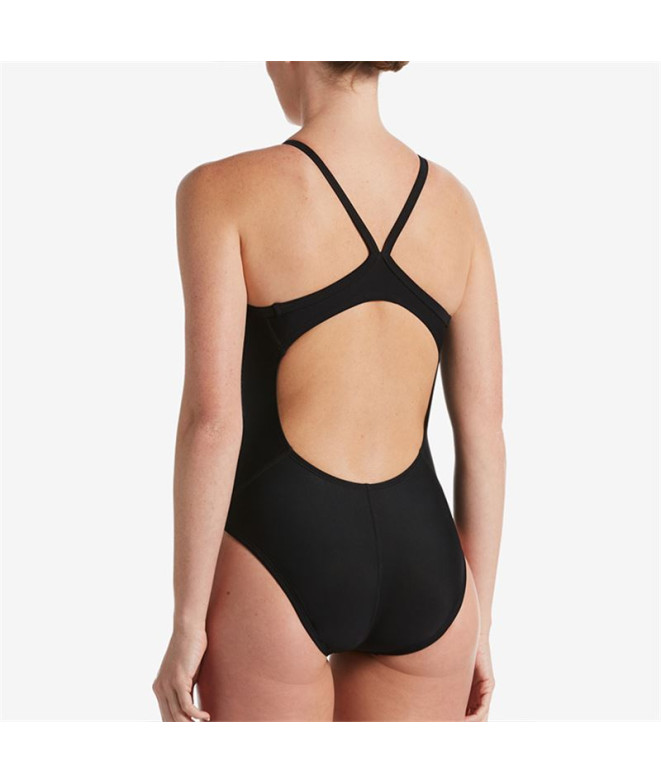 Fato de banho de Natação Nike Solid Mulher Preto