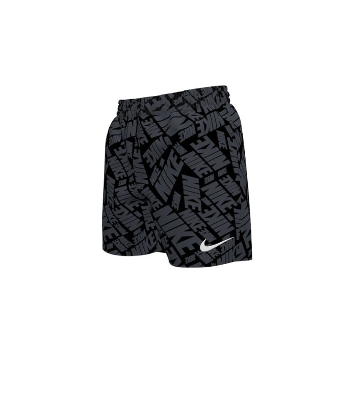 Bañador de Playa Y Piscina Nike Tossed Block Niño Negro