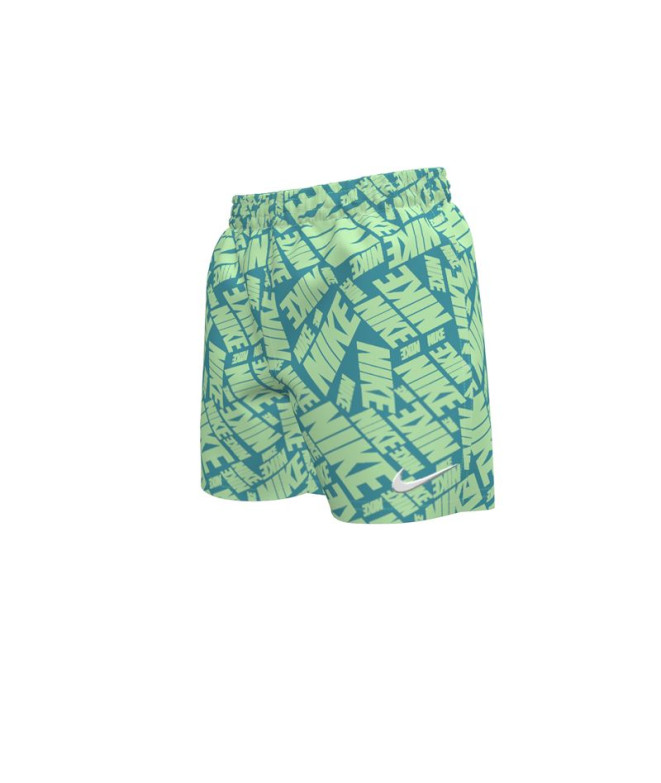 Bañador de Playa Y Piscina Nike Tossed Block Niño Verde