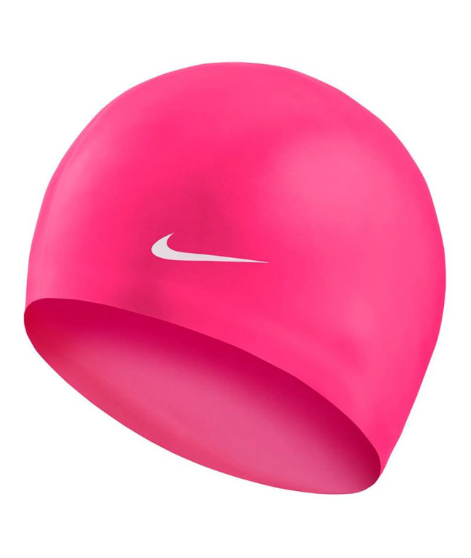 Bonnet Natation Nike en silicone solide rose