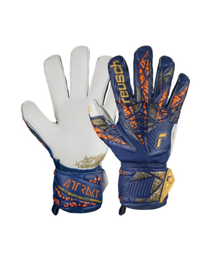 Luvas de goleiro de Futebol Reush Attrakt Grip Azul-Ouro