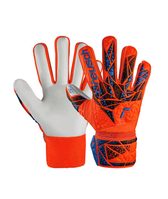 Guantes de Portero de Fútbol Reush Attrakt Solid Finger Support Junior Naranja