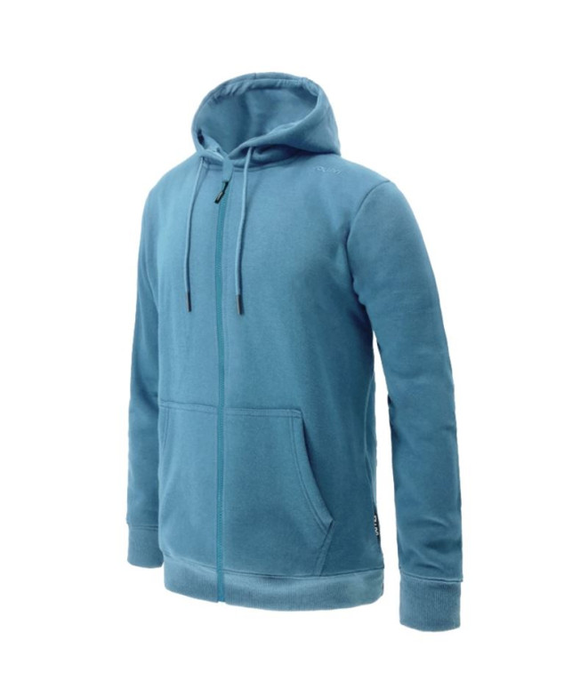 Moletom Casual Joluvi Homem Casaco com capuz com fecho de correr V2 azul aço