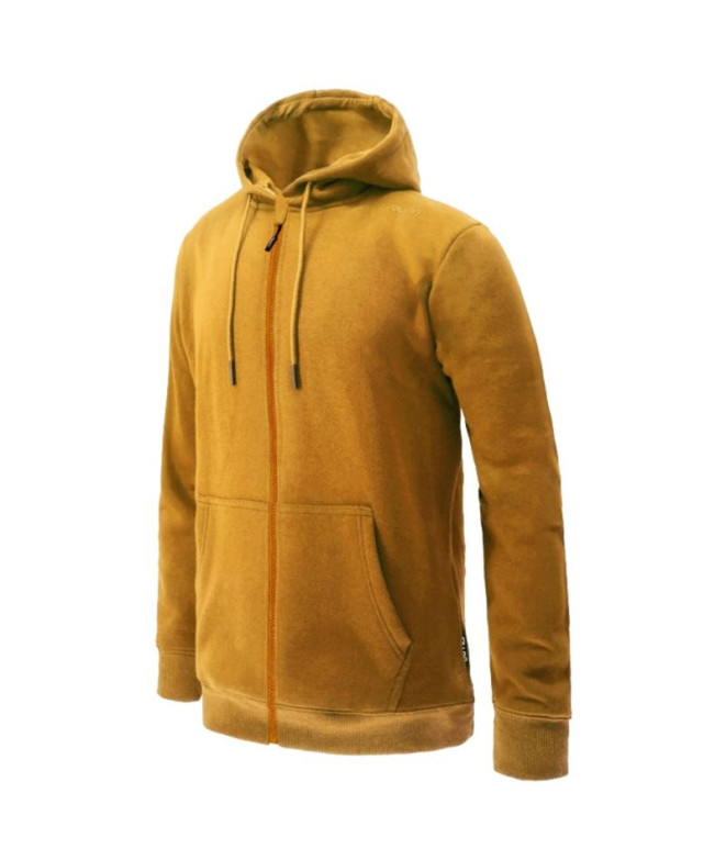 Moletom Casual Joluvi Homem Casaco com capuz com fecho de correr V2 Mustard