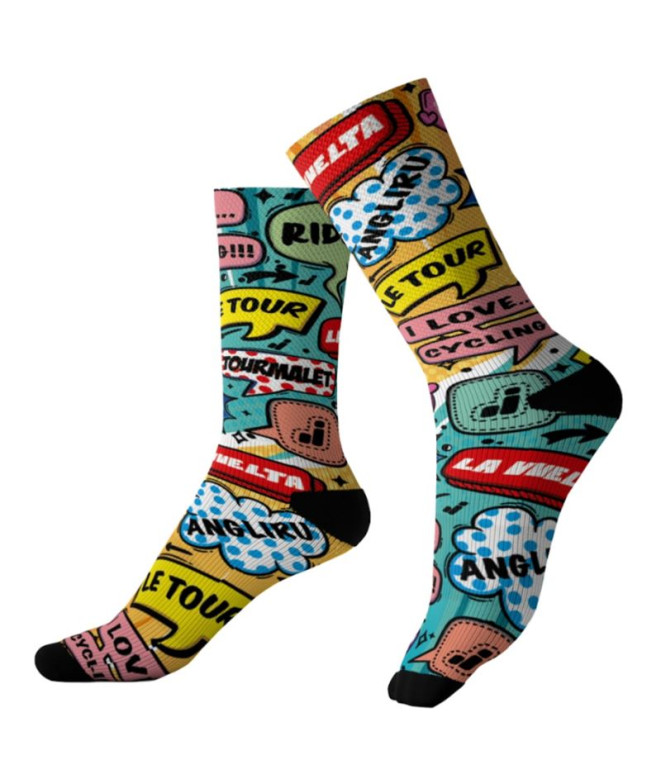 Calcetineses de Fitness Joluvi Unisex Funky Socks 713 Print 1 Par