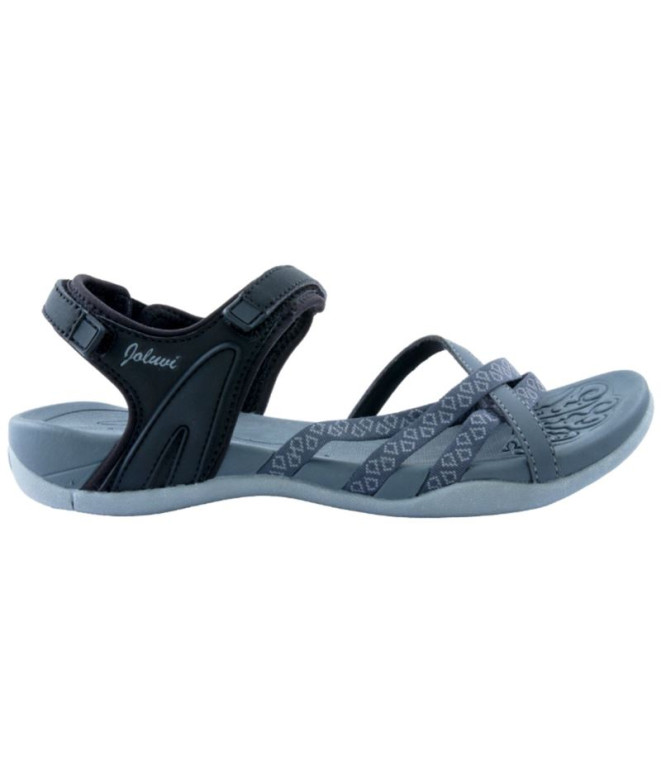 Sandales Montagne Joluvi Femme de Verin Anthracite Noir