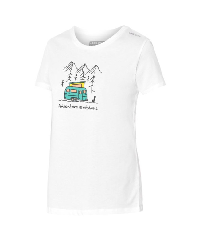 Camiseta Montanha Joluvi Mulher de Adventure White