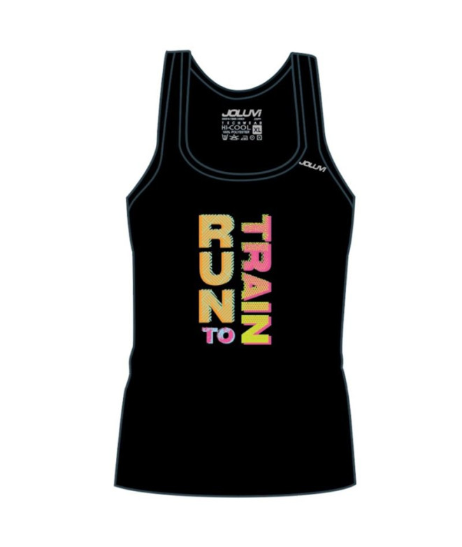 Camiseta de Running Joluvi Run To Train Unisex Negro