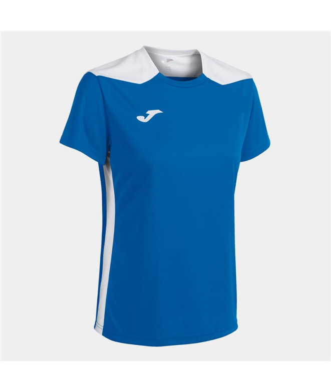 Camiseta Joma Mulher Manga curta Championship VI Royal White