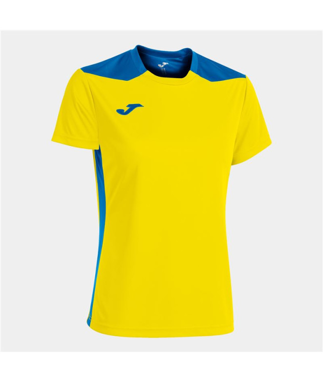 Camiseta Joma Mulher Campeonato de manga curta VI Amarelo real