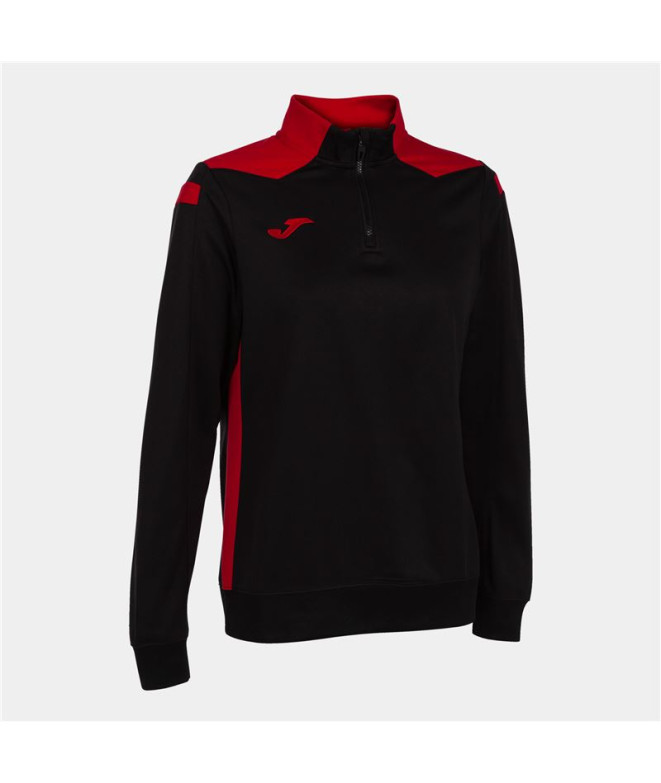 Sudadera de Futbol Joma Championship VI Mujer Negro Rojo