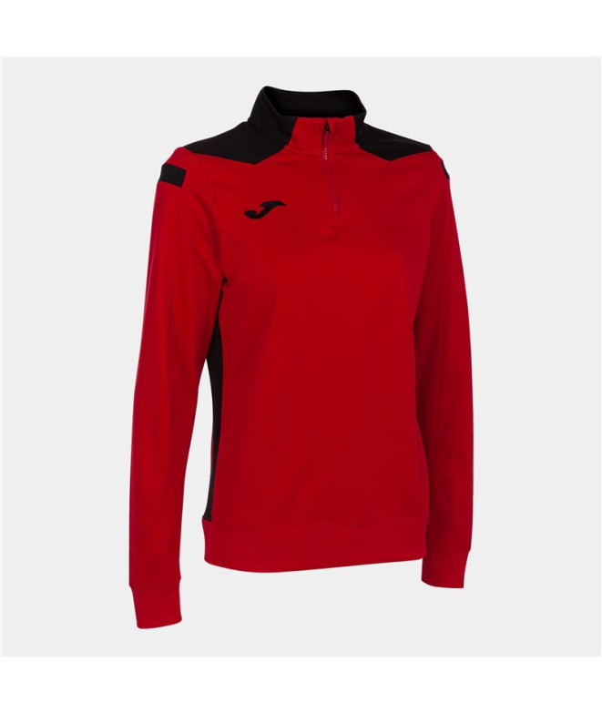 Moletom Joma Mulher campeonato de Futebol VI Vermelho Preto