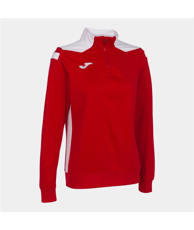 Moletom Joma Mulher campeonato de Futebol VI Vermelho Branco