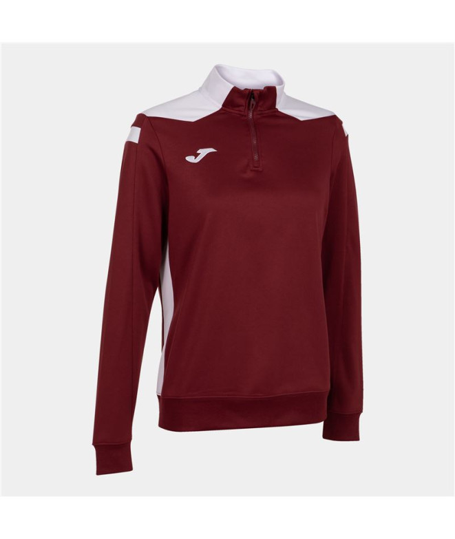 Sudadera de Futbol Joma Championship VI Mujer Burdeos Blanco