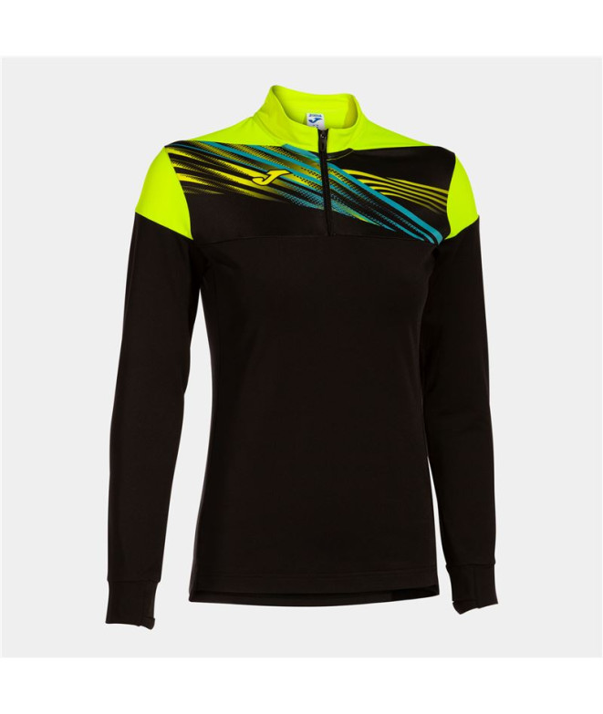 Sweat Football Joma de Elite X Noir Jaune Fluor Noir Fille