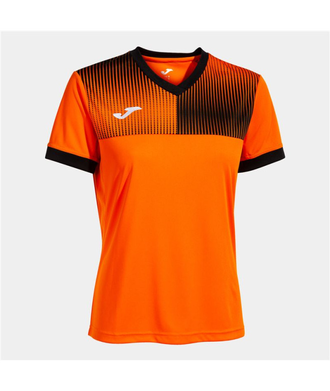 Camiseta Manga Corta Joma Eco Super Nova Mujer/Niña Naranja Negro
